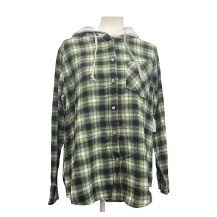 New Champion Unisex Medium Gray Pullover Sweatshirt w Bonus Plaid Flannel Hoodie