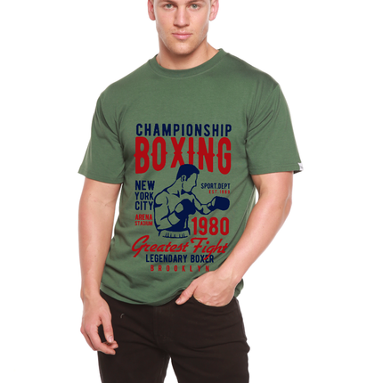 Championship Boxing Men's Bamboo Viscose/Organic Cotton Short Sleeve Graphic T-Shirt