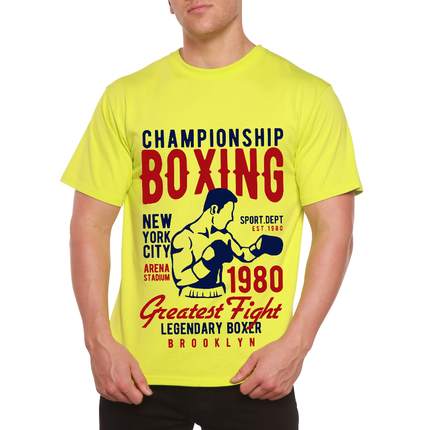 Championship Boxing Men's Bamboo Viscose/Organic Cotton Short Sleeve Graphic T-Shirt