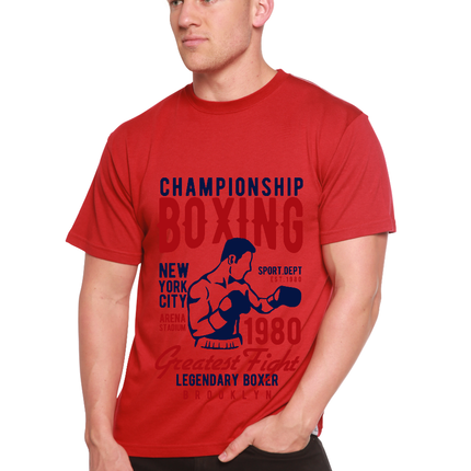 Championship Boxing Men's Bamboo Viscose/Organic Cotton Short Sleeve Graphic T-Shirt