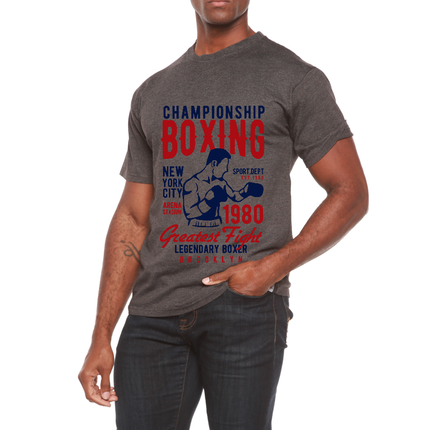 Championship Boxing Men's Bamboo Viscose/Organic Cotton Short Sleeve Graphic T-Shirt