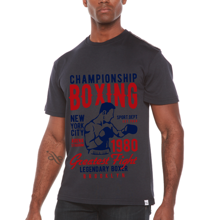 Championship Boxing Men's Bamboo Viscose/Organic Cotton Short Sleeve Graphic T-Shirt