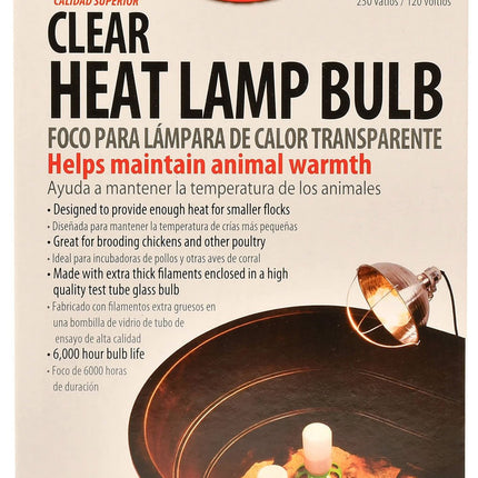 Clamp-On Brooder Heat Lamp for Chicks & Poultry - Compatible with 250W Red & Clear Heat Bulbs