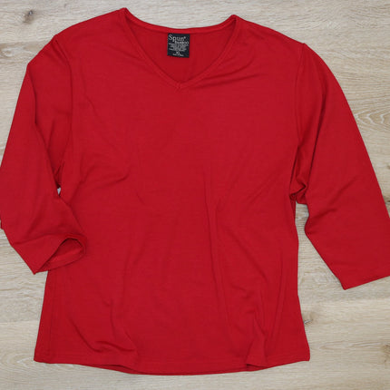 Clearance Women's Bamboo Viscose/Cotton V-Necks 3/4 Sleeve T-Shirt
