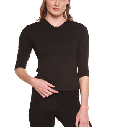 Clearance Women's Bamboo Viscose/Cotton V-Necks 3/4 Sleeve T-Shirt