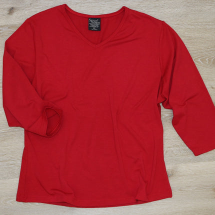Clearance Women's Bamboo Viscose/Cotton V-Necks 3/4 Sleeve T-Shirt