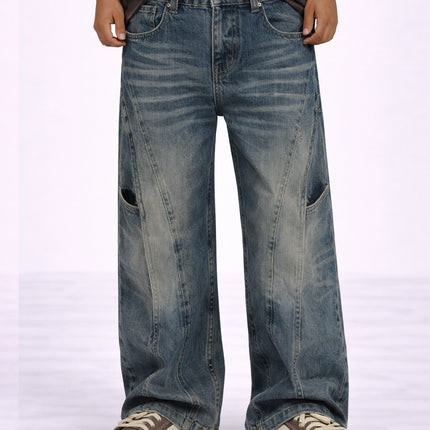 WIDEBOY CONTRAST PANEL DENIM