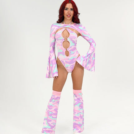 Cotton Candy Camo Leg Warmers