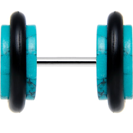 Aqua Faux Marble Cheater Plug Set