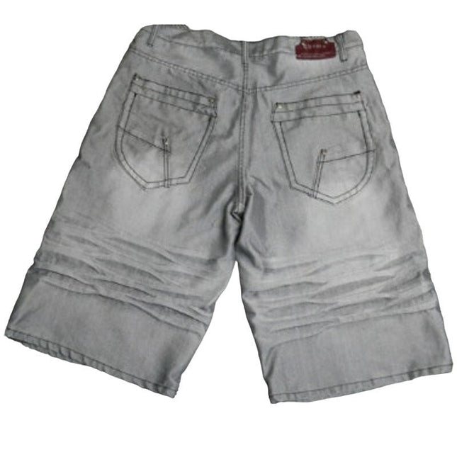 Vintage Y2K Chams Mens Size 36 Shinny Denim Baggy Loose Hip Hop Skater Shorts