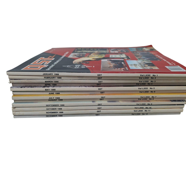 Vintage 1988 QST National Assn Amateur Radio Magazine FULL Year 12 Issues