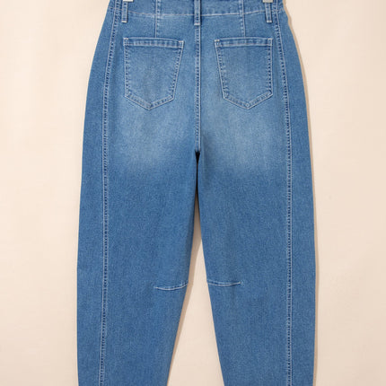 Hana Wash Cuffed Barrel Jeans