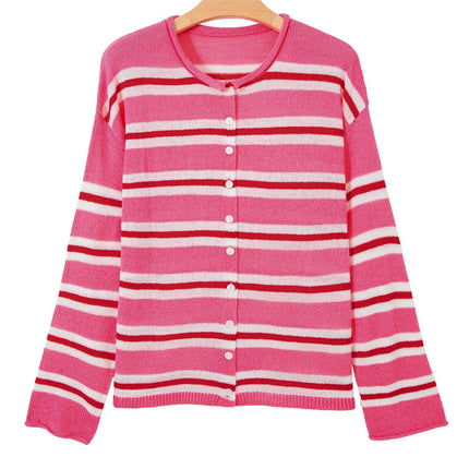 Palmer Striped Drop Shoulder Cardigan
