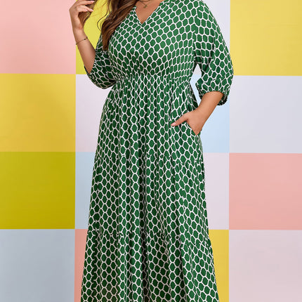 Johanna Ruffle Hem Casual PLUS Dress