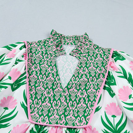 Amiri Sleeve Contrast Bordered Blouse