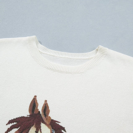 Regina Printed Short Sleeve Sweater