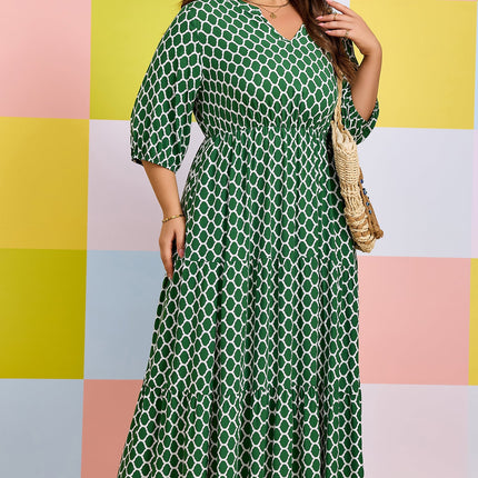 Johanna Ruffle Hem Casual PLUS Dress