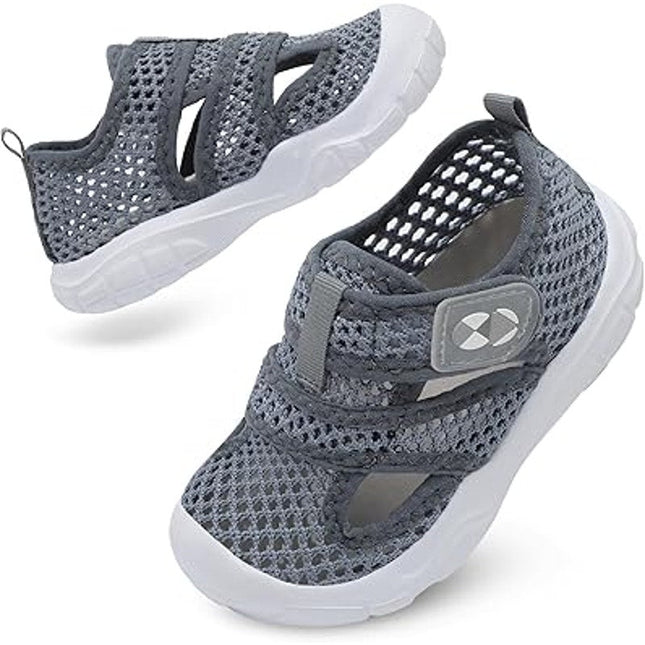 Centipede Demon Toddler Boys Size 9 Gray Water Sandal Latch & Hook Close Shoes