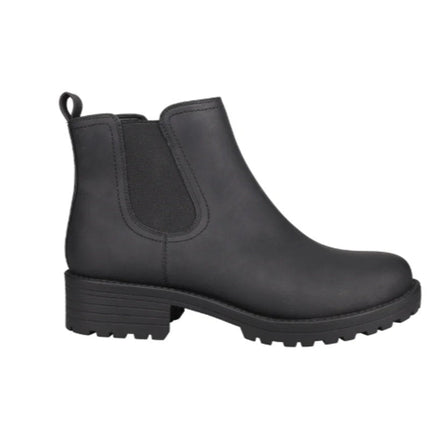 New Buffalo Womens Size 9 Black Water Repellant Faux Leather Anna Ankle Boots
