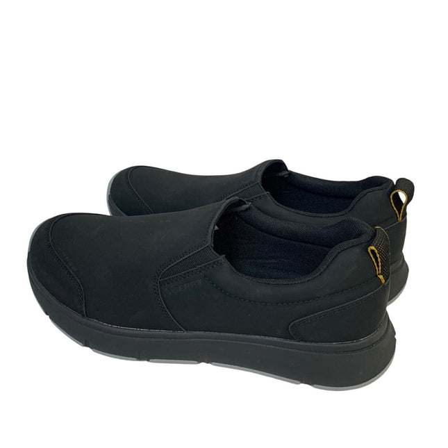 Gerry Mens Size 10.5 Black Faux Leather Slide On Moc II Comfort Sneakers Shoes