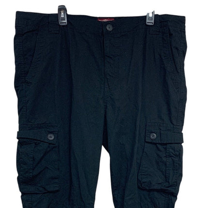 Match Men's Size 42 Black Casual Wild Cargo Straight Textured Outdoor Work Pants