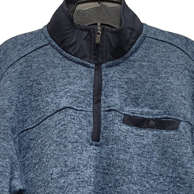 Eddie Bauer Mens Small Polyester Long Sleeve Quarter Zip Knit Pullover Sweater