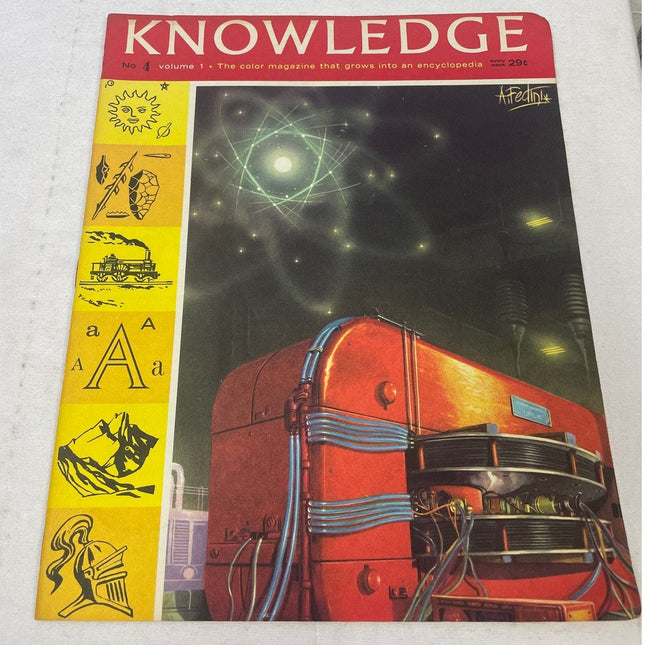Vintage 1963 Knowledge No 4 Vol 1 Atoms Phosphorus Burundi Paperback Magazine