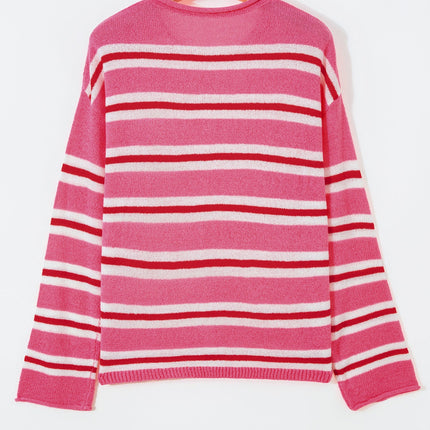 Palmer Striped Drop Shoulder Cardigan