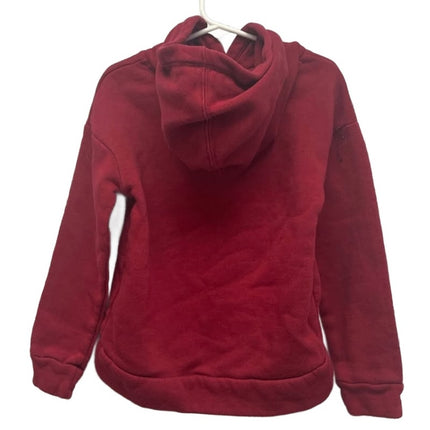 Nike Girls Size 6X Glitter Logo Red Long Sleeve PolyCotton Sweatshirt Hoodie