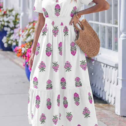 Aileen Ruffle Hem Maxi Dress