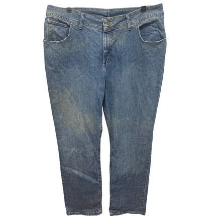 Riders by Lee Womens 20W Stretch Cotton Straight Leg Med Wash Denim Blue Jeans