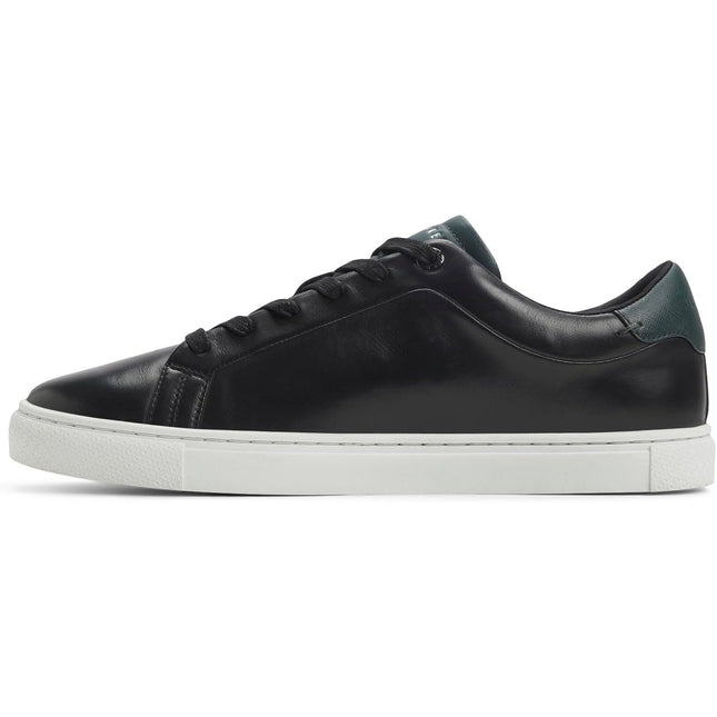New In Box Ted Baker Mens Size 12 Black Leather Robberto Lace Up Sneaker Shoes