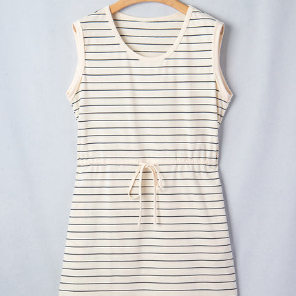 Mabel Stripe Drawstring Tunic Tank