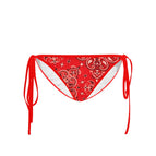 S / Red Paisley Bikini Bottoms
