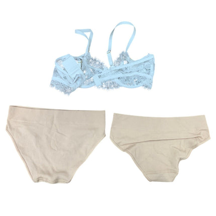 Lot of 3 New American Eagle Womens size XXS Lace Underwire Bra Ribbed Underwear