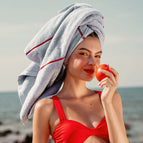 Deia Sky & Tomato / Bath Towels (Set of 2)