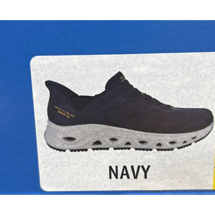 New In Box Skechers Mens 9 Navy Blue Mesh Hands Free Swift Fit Athletic Shoes