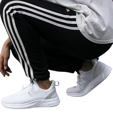 Feethit Mens Size 9 White Sneakers Lace Up Round Toe Lace Up Athletic Shoes