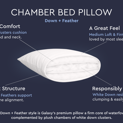Down + Feather Chamber Pillow