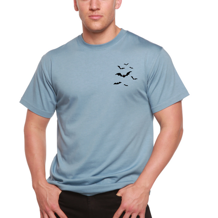 Halloween Bats Bamboo Viscose/Organic Cotton Short Sleeve Printed T-Shirt