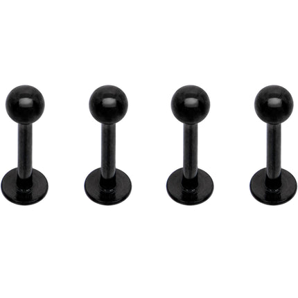 16G 5/16 Rainbow Black PVD Pack Set of 12 Labret Monroe