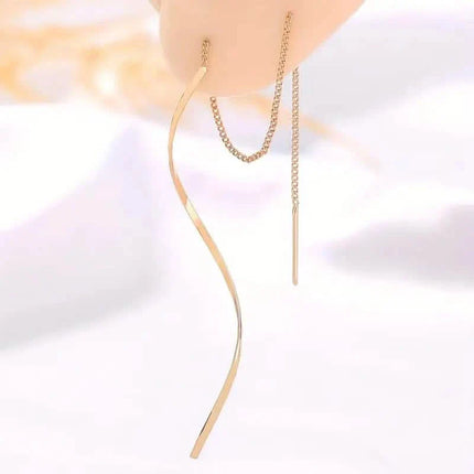 Drop Earrings Golden S Design