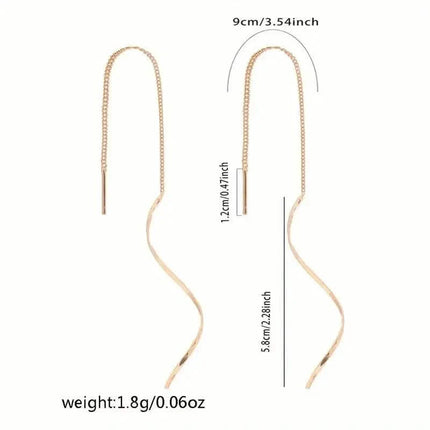 Drop Earrings Golden S Design