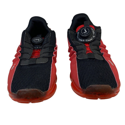 Jmfchi Sports Boys Size 4 Red Black Running Tennis Athletic Quick Lace Shoes