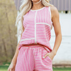 Pink Stripe / L - 12/14