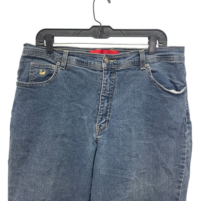 Gloria Vanderbilt Plus Size 18 Short Stretch Cotton Blend Denim Blue Jeans