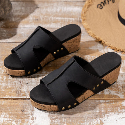 Lillian On Wedge Slippers