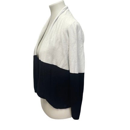 Cyrus Womens Large 100% Viscose Long Sleeve Color Block Open Cardigan Sweater