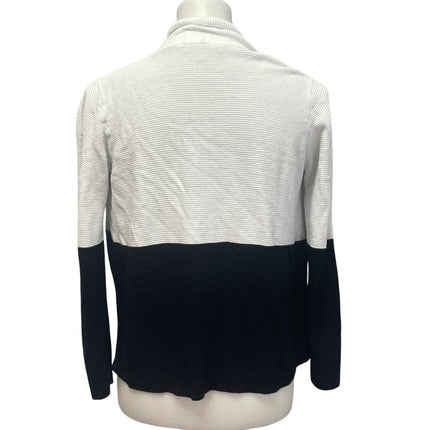 Cyrus Womens Large 100% Viscose Long Sleeve Color Block Open Cardigan Sweater