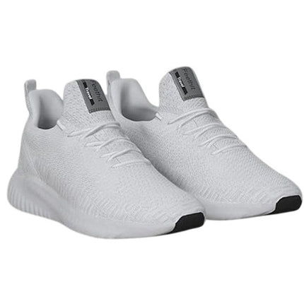 Feethit Mens Size 9 White Sneakers Lace Up Round Toe Lace Up Athletic Shoes